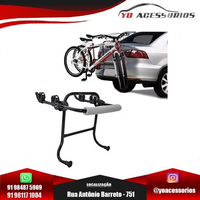 Suporte Transbike de Carro P/ 02 Bicicletas / Hatch & Sedan