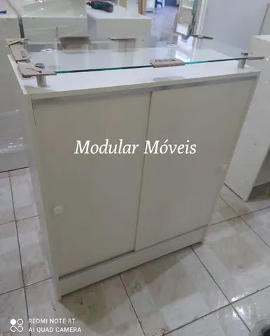 Balcão Vitrine com Tampo de Vidro e Portas - Foto 2