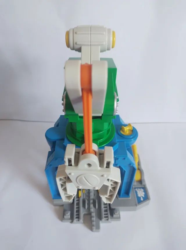 Guindaste de blocos Geotrax Train Set Crankin Round Crane H-4648 Fisher Price