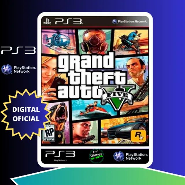 Jogo De Ps3 Gta 5 Em Mídia Digital