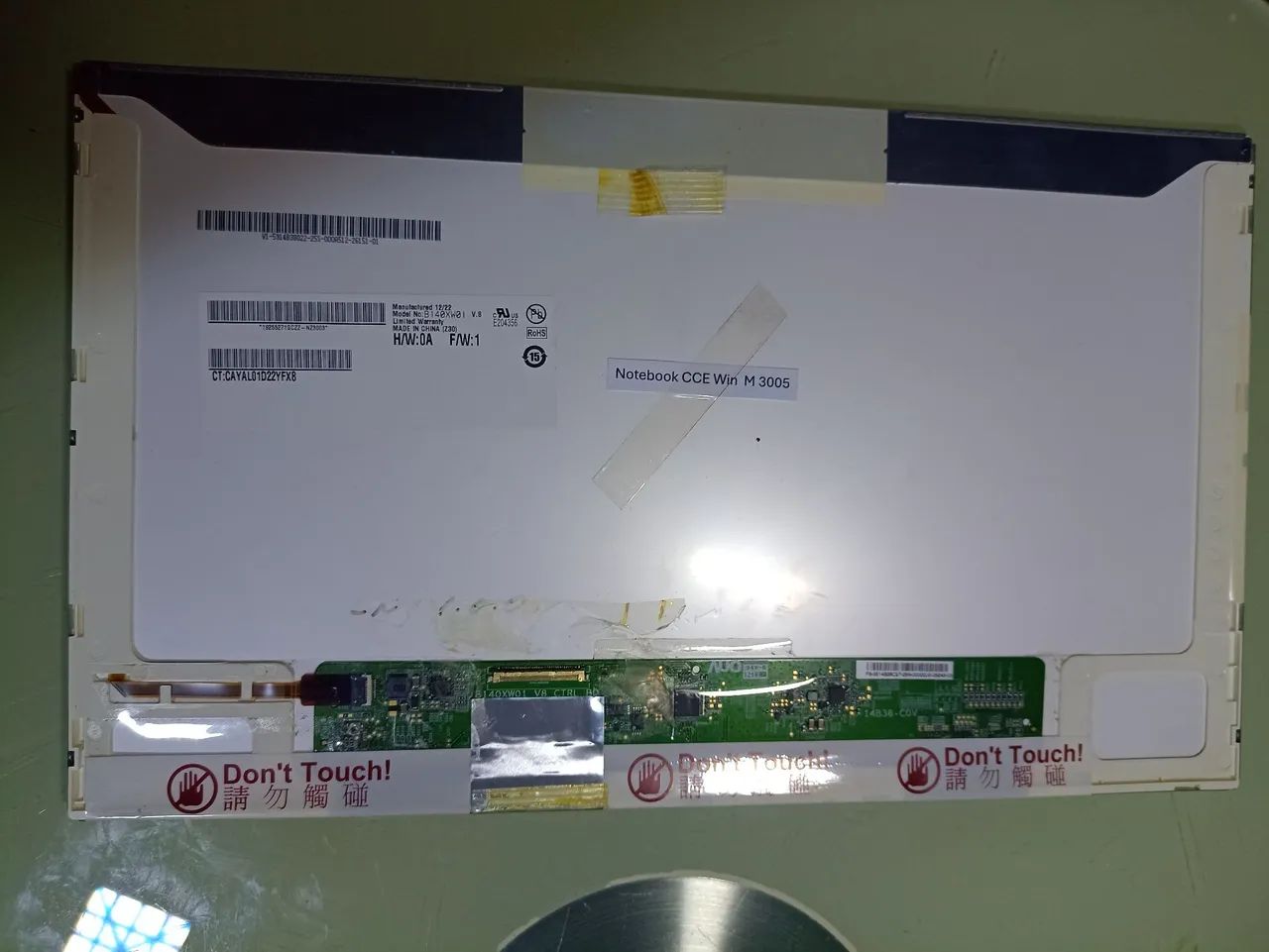 Tela display RoHS B140XW01 40p note CCE Win M3005 - Foto 2