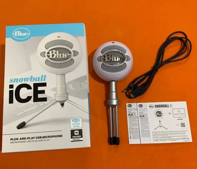 Microfone Condensador Blue Snowball Ice (Novo/Zerado) - Microfones e ...