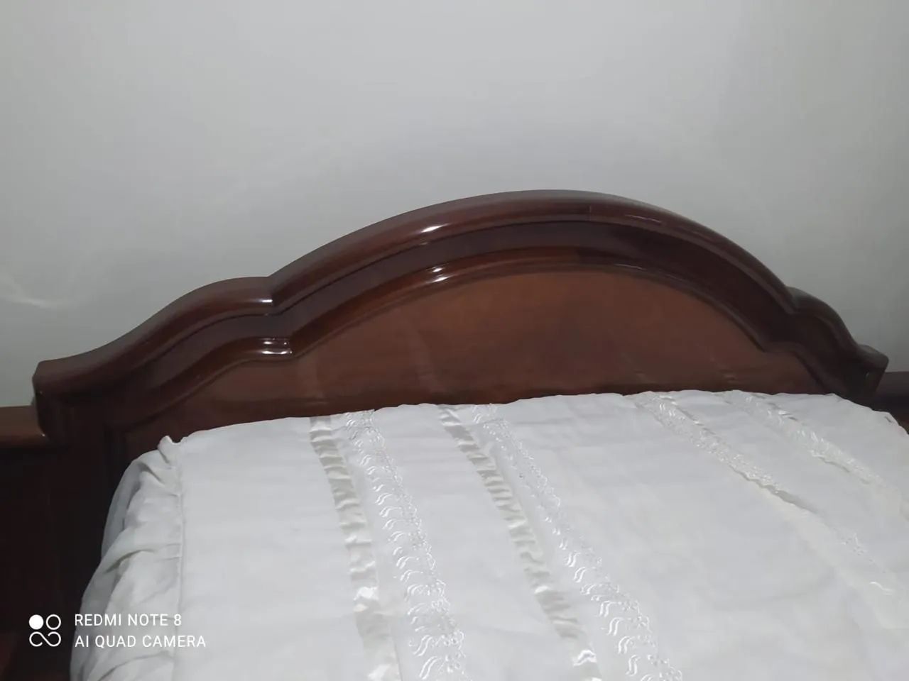 Cama de casal com criados em mogno - Foto 4