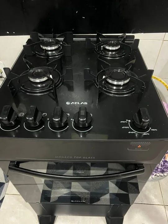  Motivo mudança Fogão Atlas Monaco Top Glass 4 Bocas