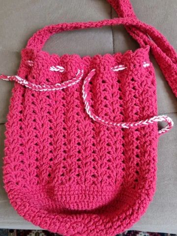 bolsa artesanal de crochê nova - Foto 5