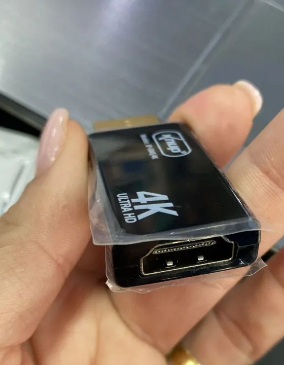 Adaptador Displayport P/ Hdmi Hdtv 4k Knup Kp-5043/4k Loja Coimbra Computadores Entregamos - Foto 3