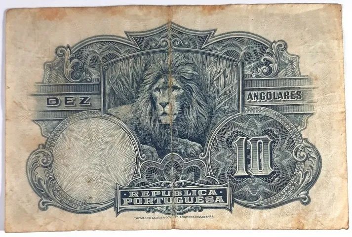 Cédula Dez Angolares-república portuguêsa-Província de Angola