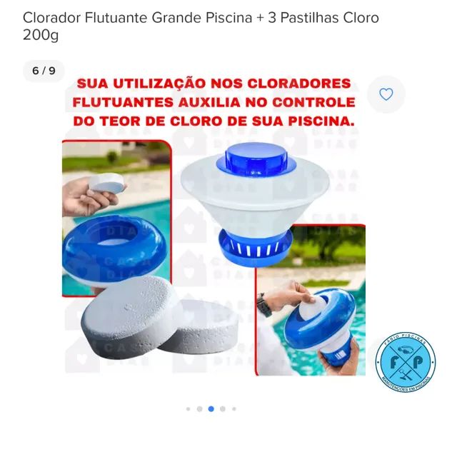 FLUTUADOR MARGARIDA COM TRES PASTILHAS ULTRACLOR  - Foto 3
