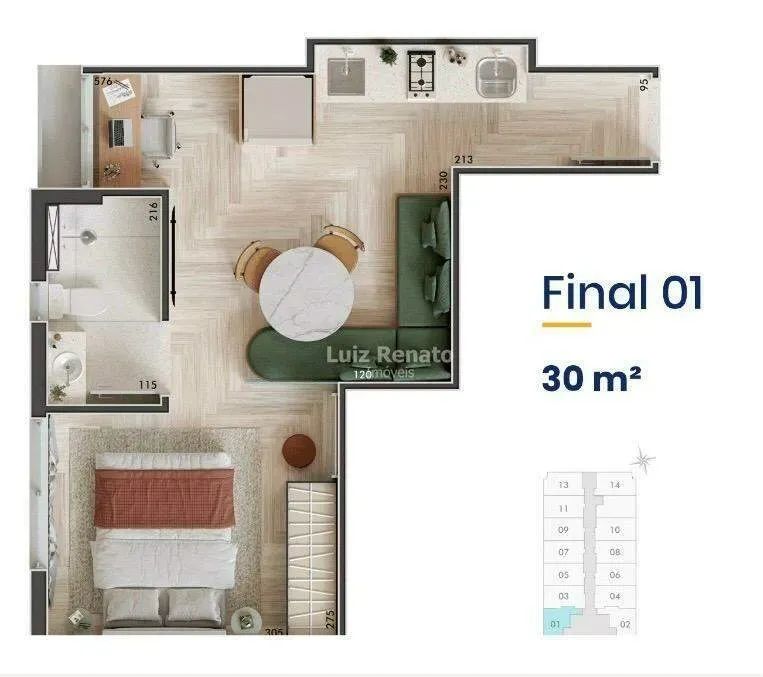 Apartamento à venda 1 quarto - Centro - Foto 4