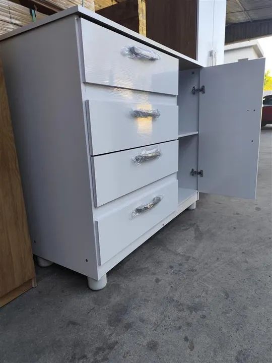Cômoda Zaqueu 4 Gavetas 100% MDF  - Foto 4