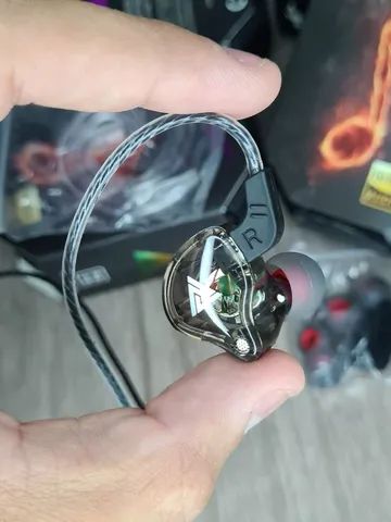 Fone de Ouvido QKZ AK6 + Case com Acessórios - Retorno de Palco - Foto 3