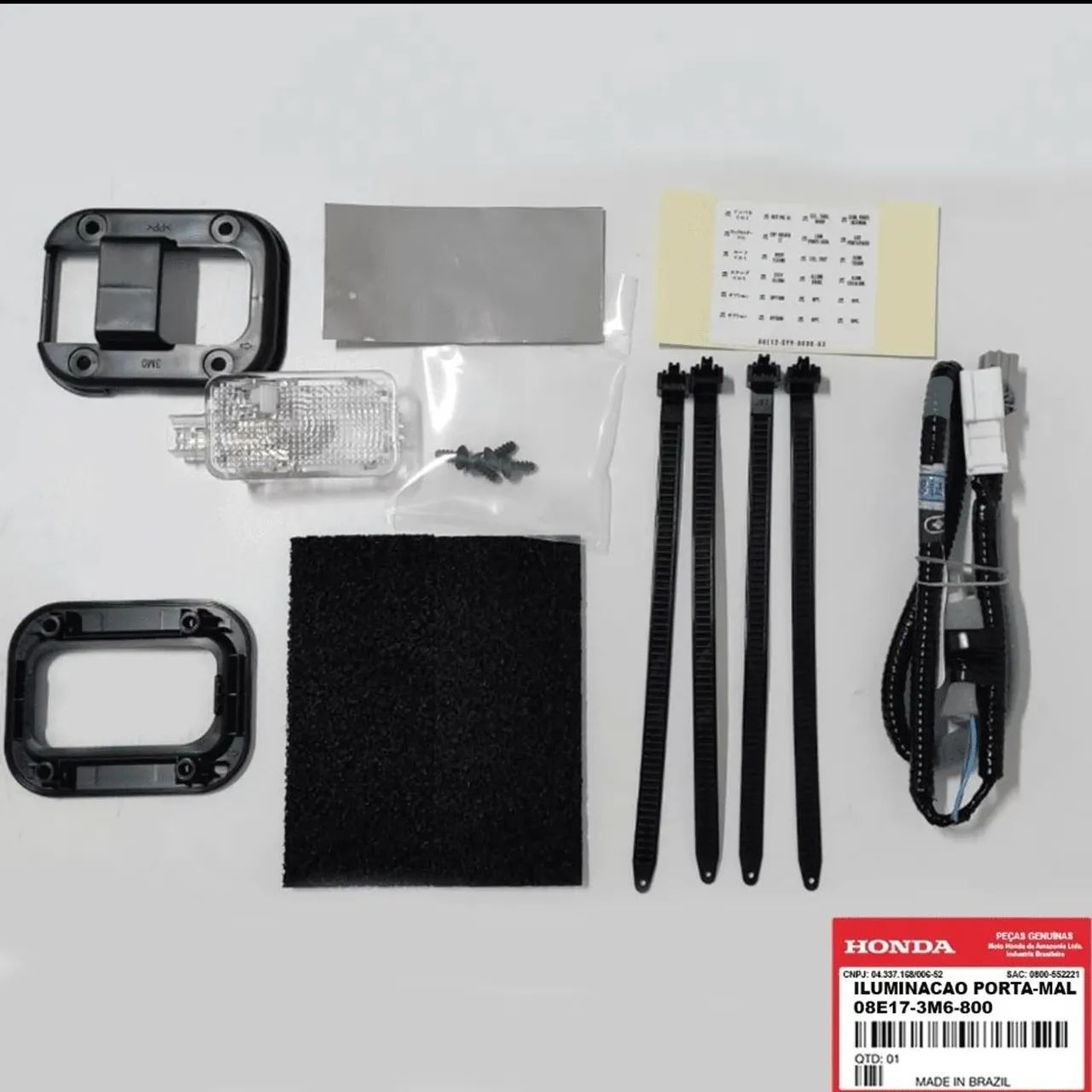 Kit Iluminação Led Porta Malas New Hr-v Touring 2022 2023 Original