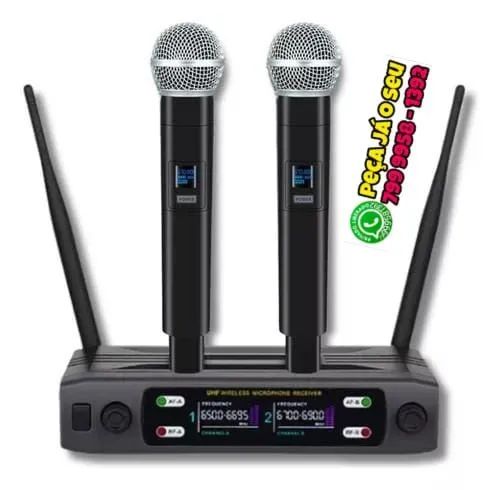 Microfone AQ digital UHF/0 ruído ente microfonia 