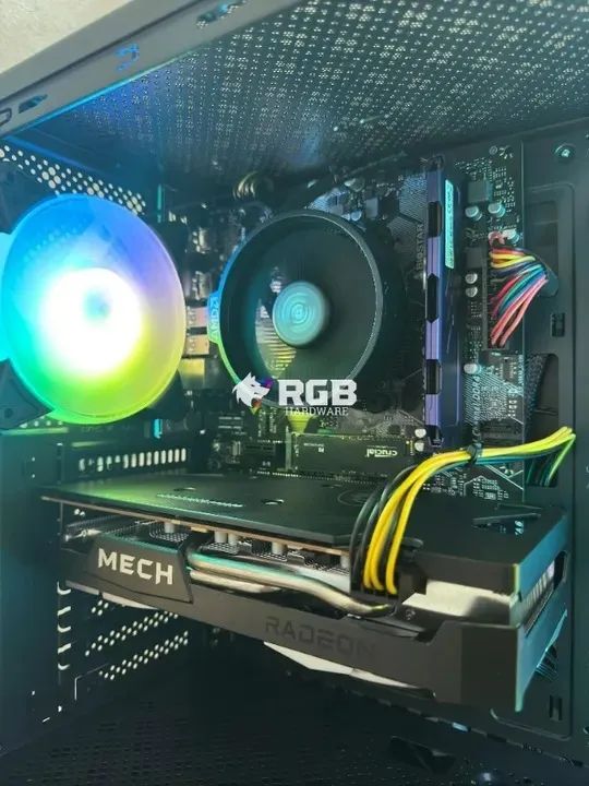 PC Gamer completo Monitor 24pl Ryzen 5 4500  RX 6600 1 Ano de garantia - Foto 4