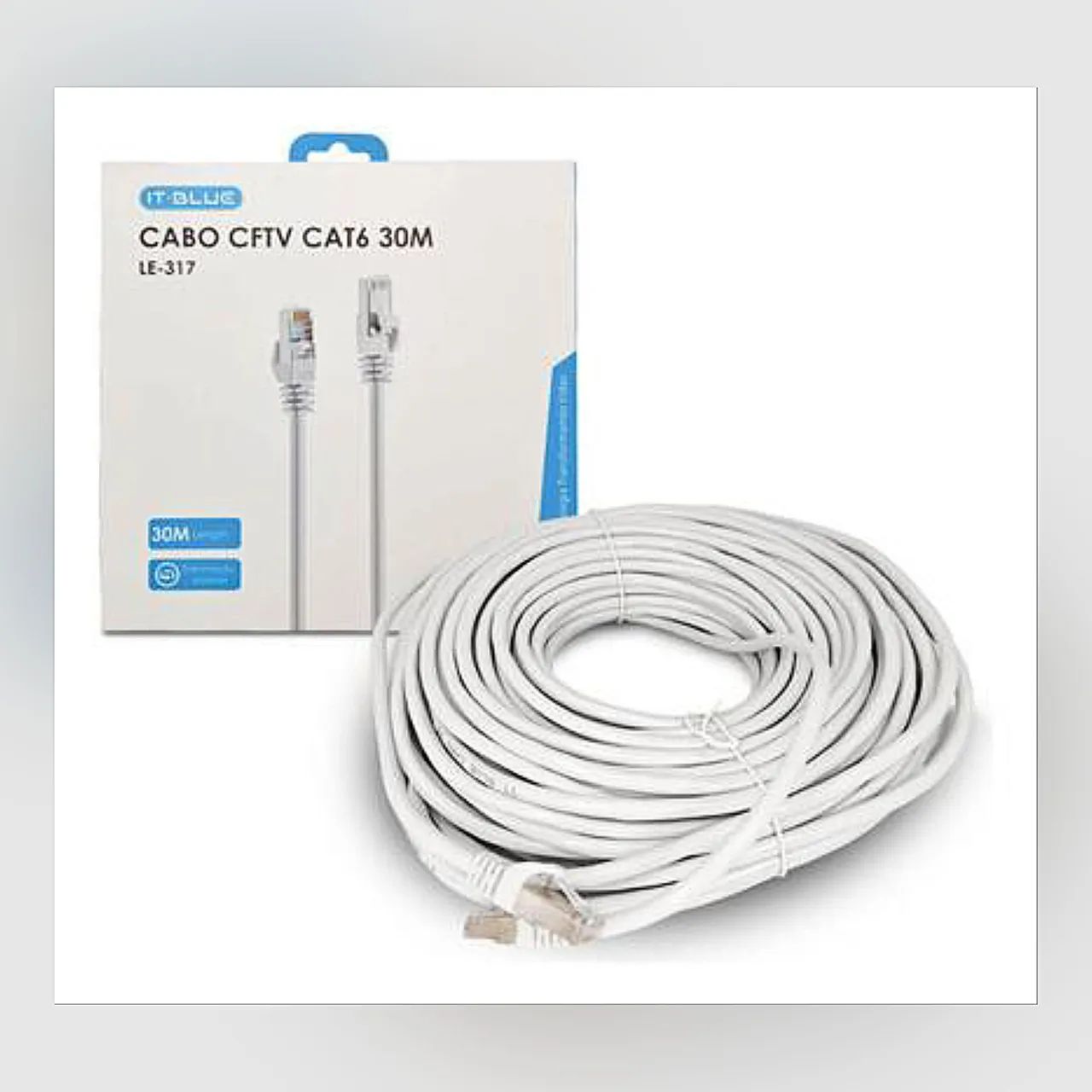 Cabo c/conector Cat6 CFTV (Honestidade e Qualidade Distribuidora JK Eletrônicos)