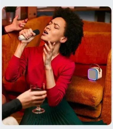 Caixa de som Portátil Bluetooth com Karaoke, Microfone Sem Fio - Foto 3