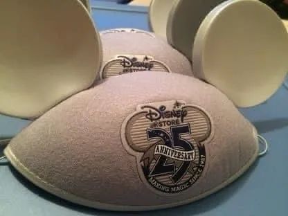 3 Orelhas Mickey / chapeuzinho - Comemorativo 25 anos Disney Store