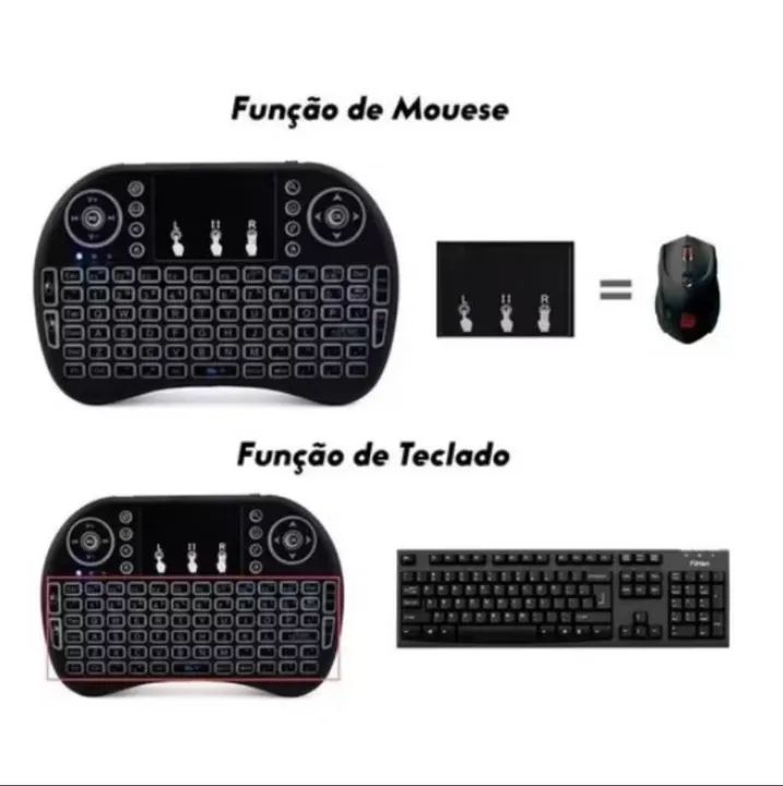 Mini Teclado bluetooth led RGB recarregável  - Foto 2