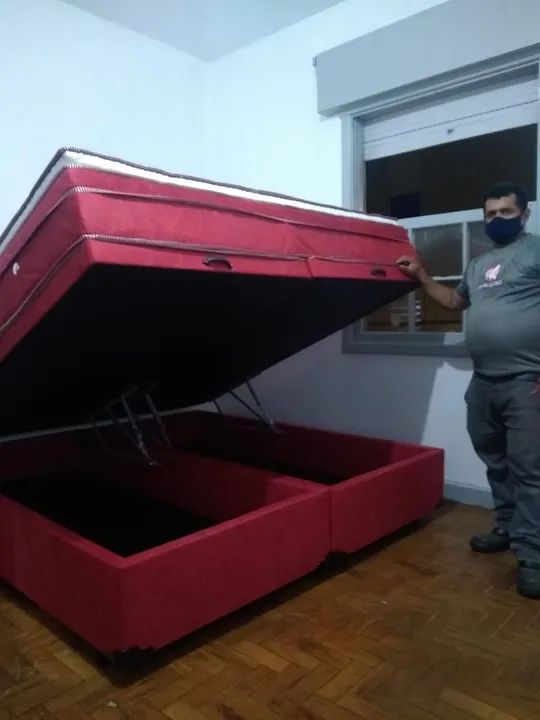 Colchão king size e box bau Promoção! - Foto 3