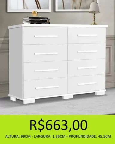 Cômoda de 8 gavetas  - Foto 2