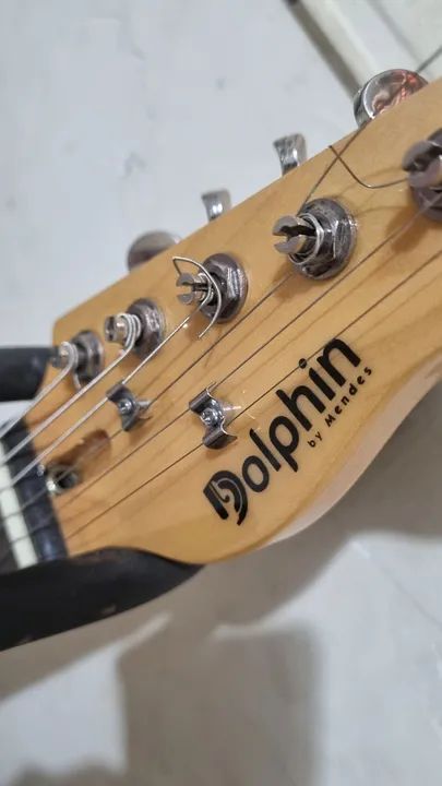 Guitarra Elétrica Dolphin Telecaster Escudo Espelhado Cromado - Foto 2