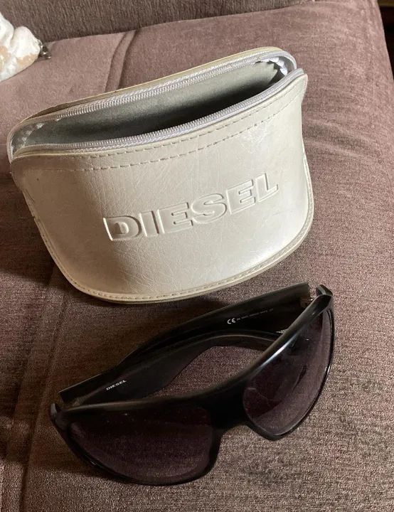 Óculos de sol marrom masculino Diesel