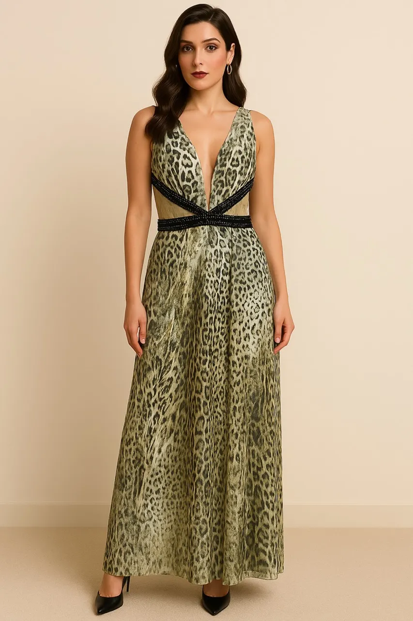 Oferta!!! Vestido longo de festa com bordado