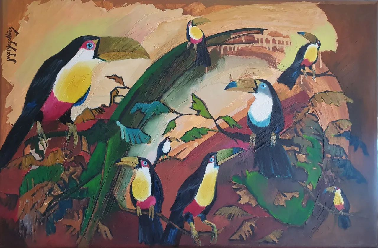 Obra de arte original - 80 X 1,20m - técnica mista