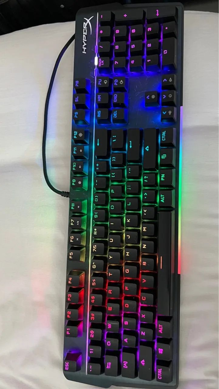 Teclado Gamer HyperX Mars RGB Mecânico Outemu Blue - Foto 3