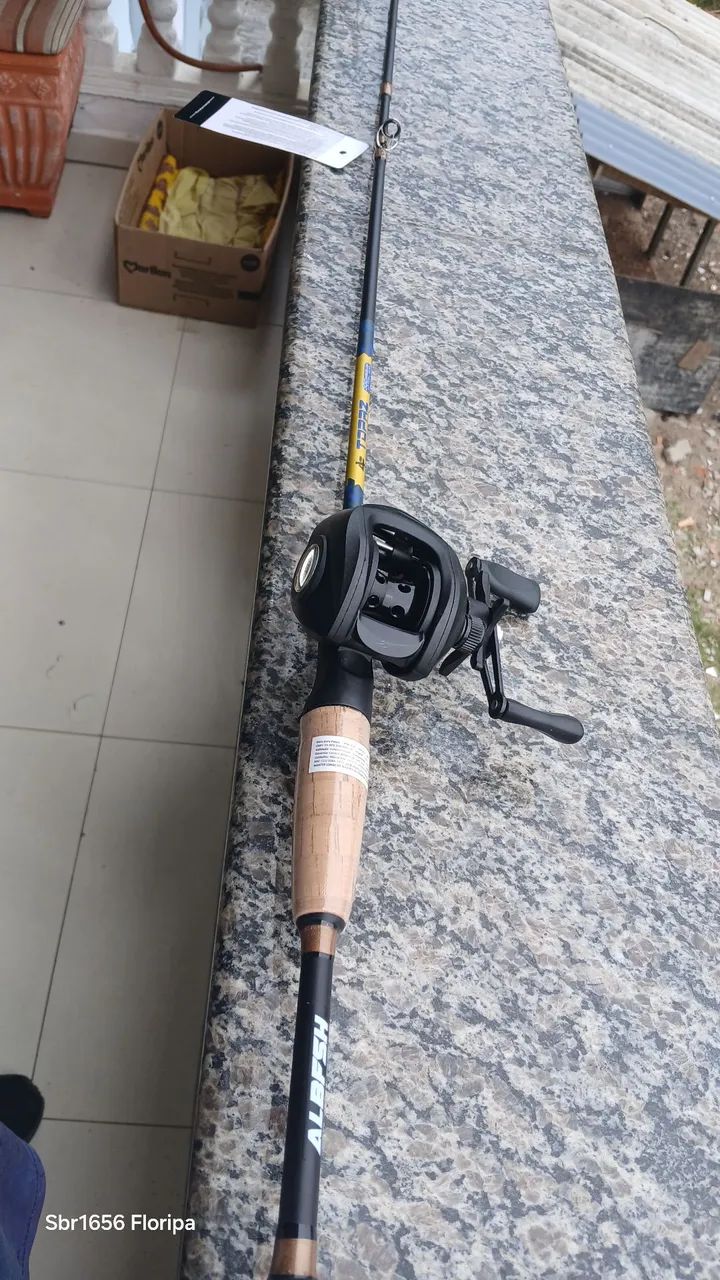 Kit vara ,carretilha e linha multifilamento  - Foto 3
