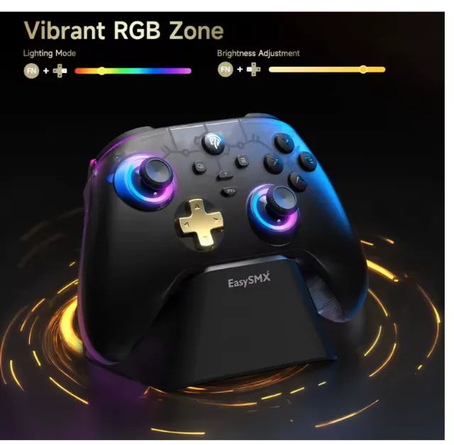 Controle Joystick Sem Fio Easysmx D05 Com Dock Hall Effect  - Foto 3