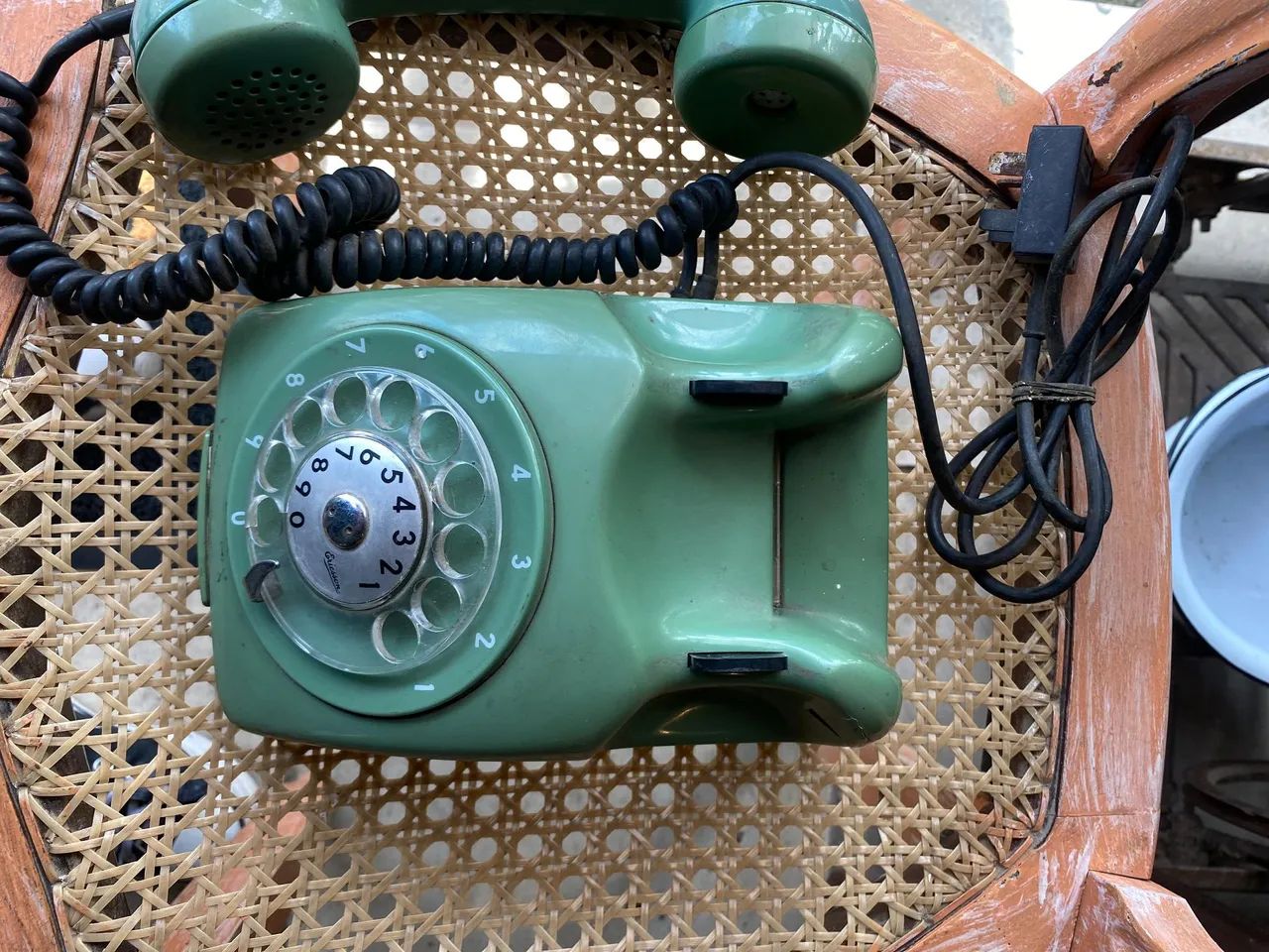 Telefone antigo ericsson original verde (ref:125) - Foto 2