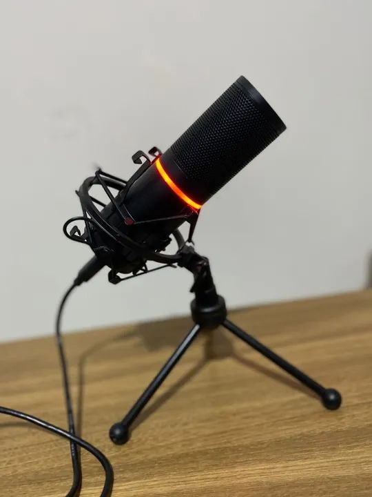 Microfone Condensador USB Gamer e Streamer Redragon Blazar Preto GM300 - Foto 3