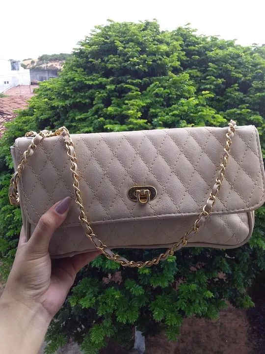 Bolsa feminina de ombro bege