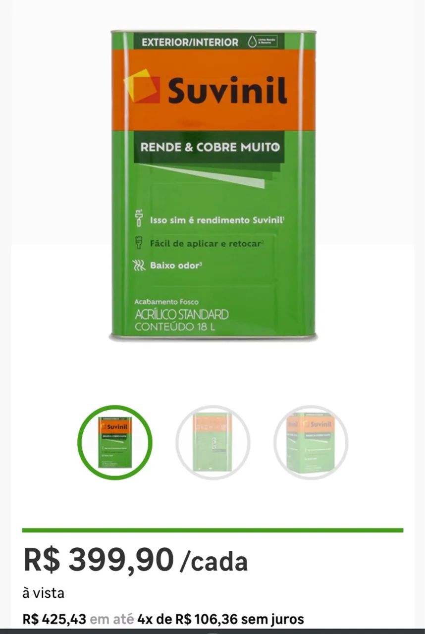 Tinta Suvinil nova branca  - Foto 2