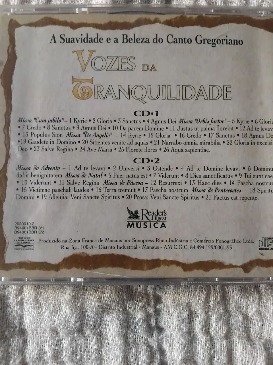 CD Vozes da Tranquilidade - Canto Gregoriano CD 2 - Foto 2
