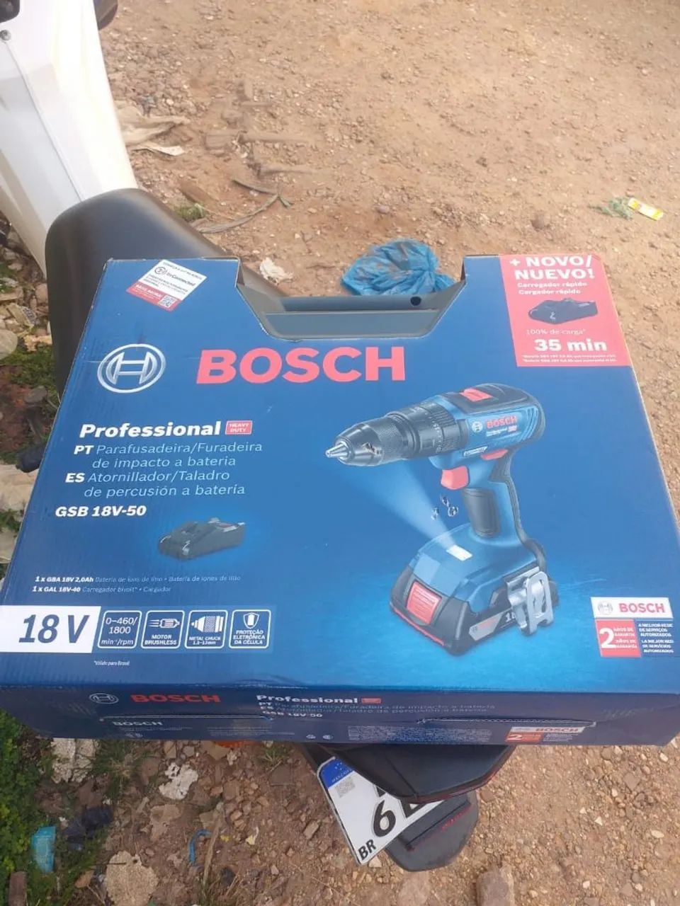 Furadeira/Parafusadeira de Impacto Bosch GSB 18V-50