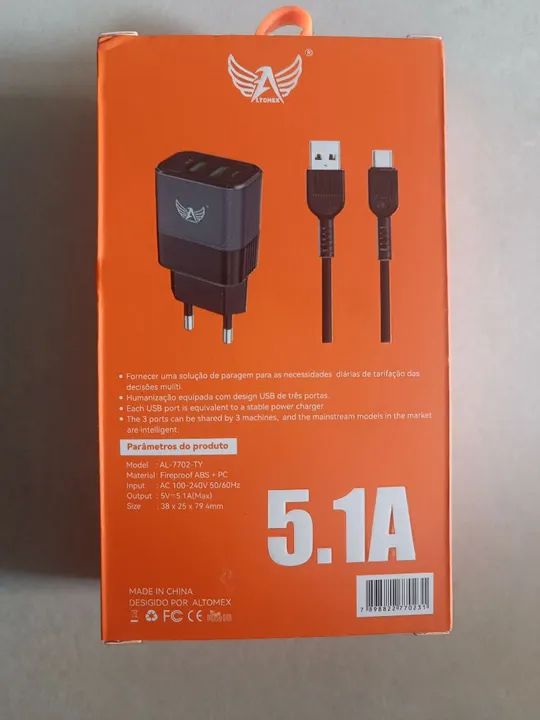 Carregador de Celular Turbo 5.1 Typo C (Frete grátis) - Foto 2