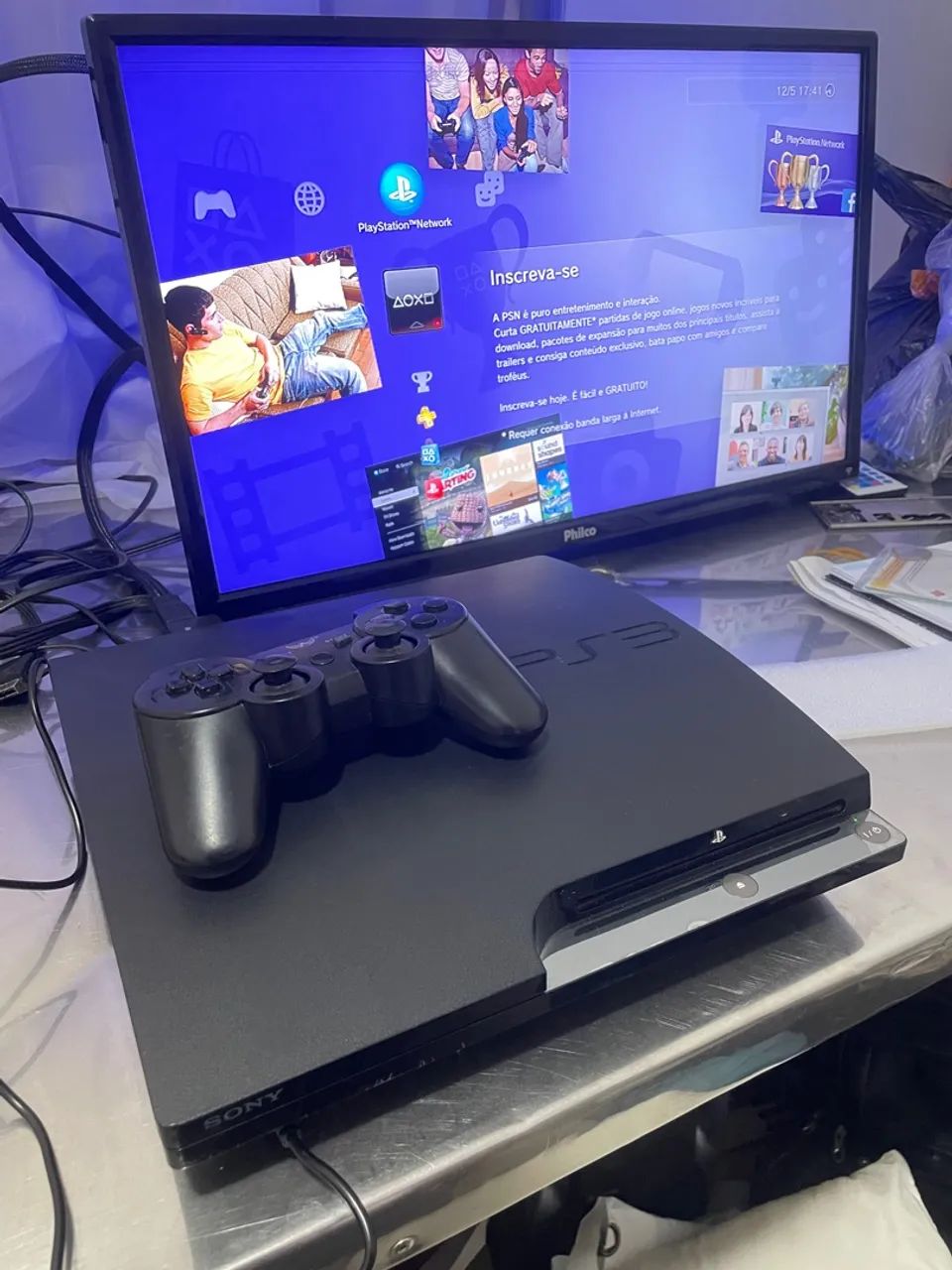 PS3 Slim com Controle - Foto 4
