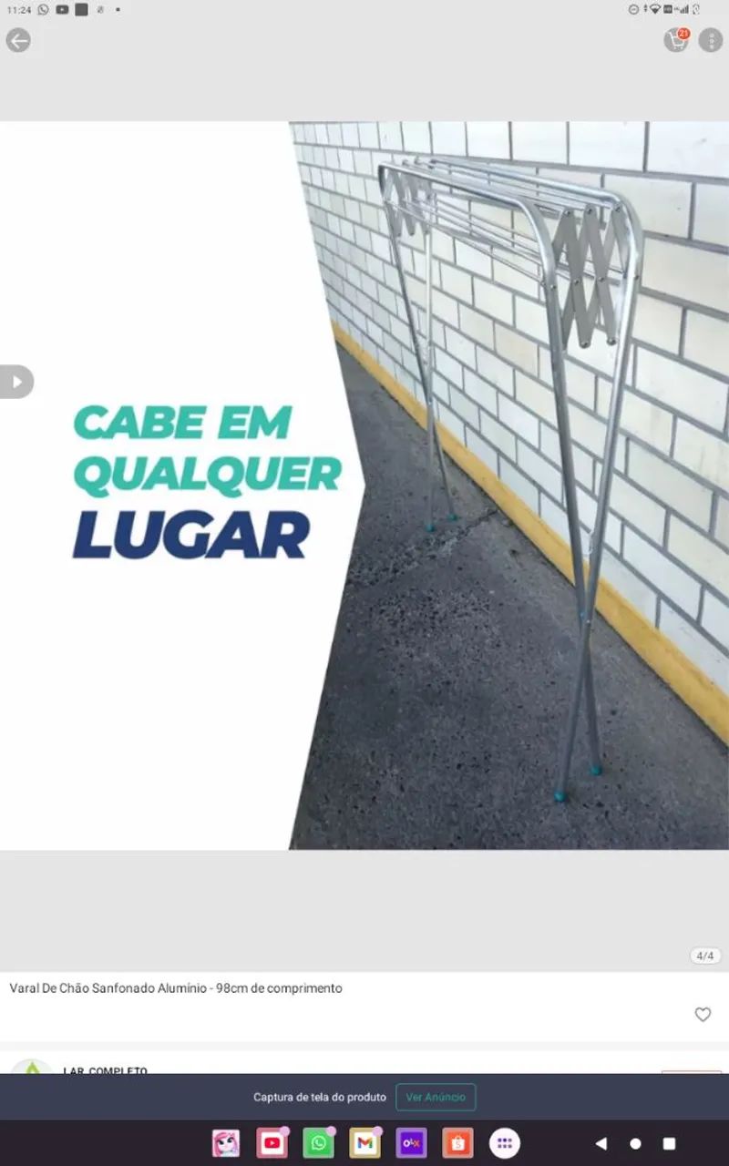 Varal de chão em Alumínio  - Foto 2