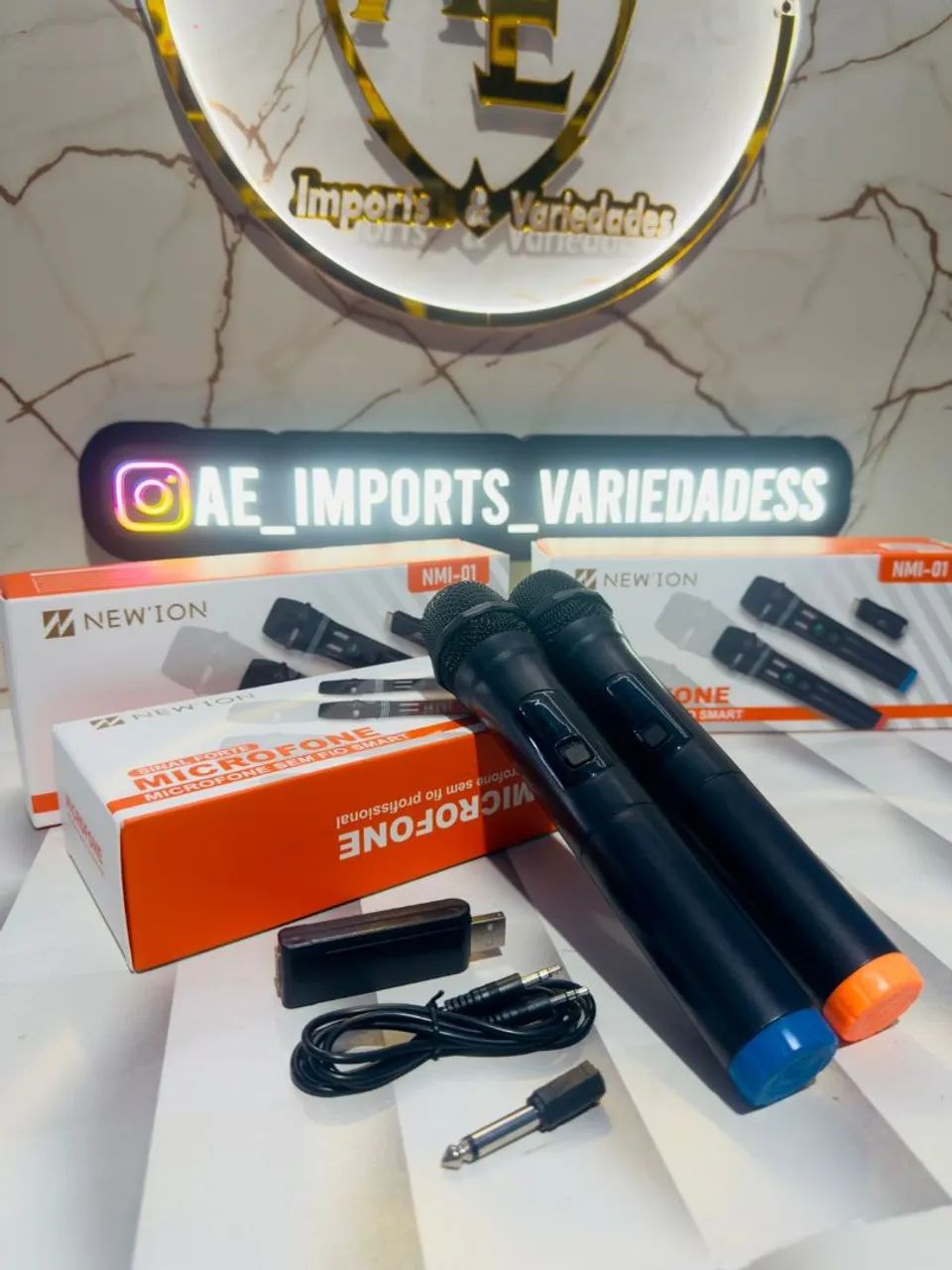 Kit 2 microfones sem fio  - Foto 2