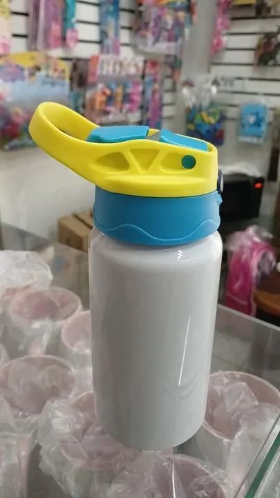 Garrafinha Térmica 350ml Infantil Personalizada Bico Silicone