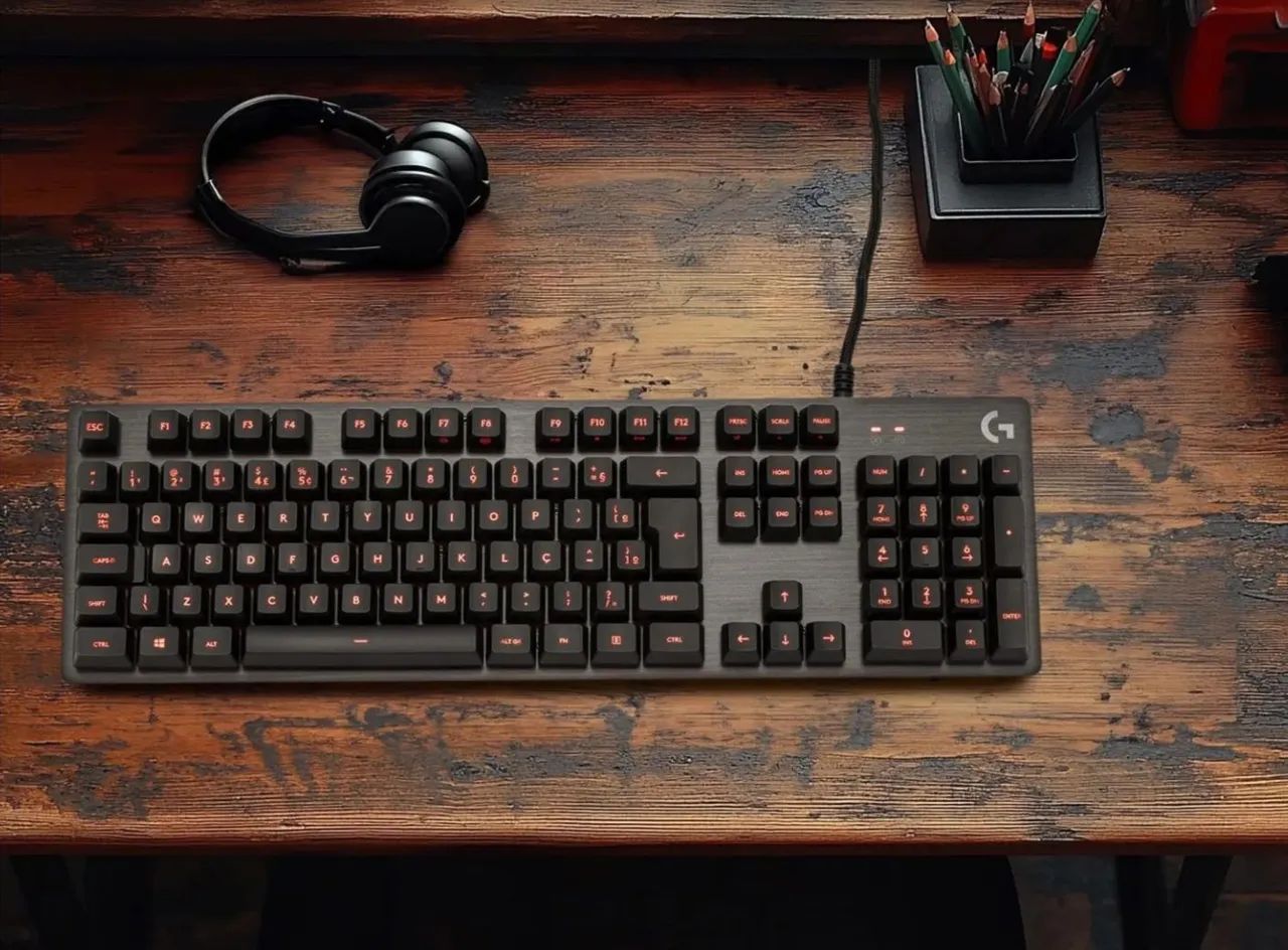 Teclado Mecânico Gamer Logitech G413 USB ABNT2 - Preto - Foto 2