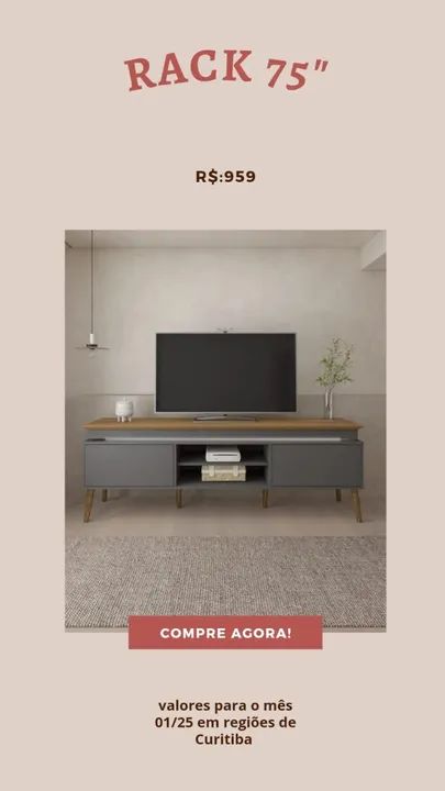 Promoção Rack 75''  - 10/01/25  