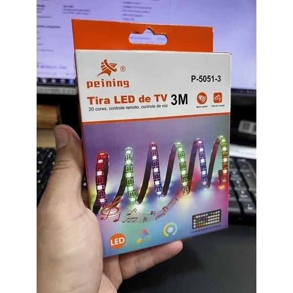 Fita LED colorida de TV 5M  Nova - Foto 4
