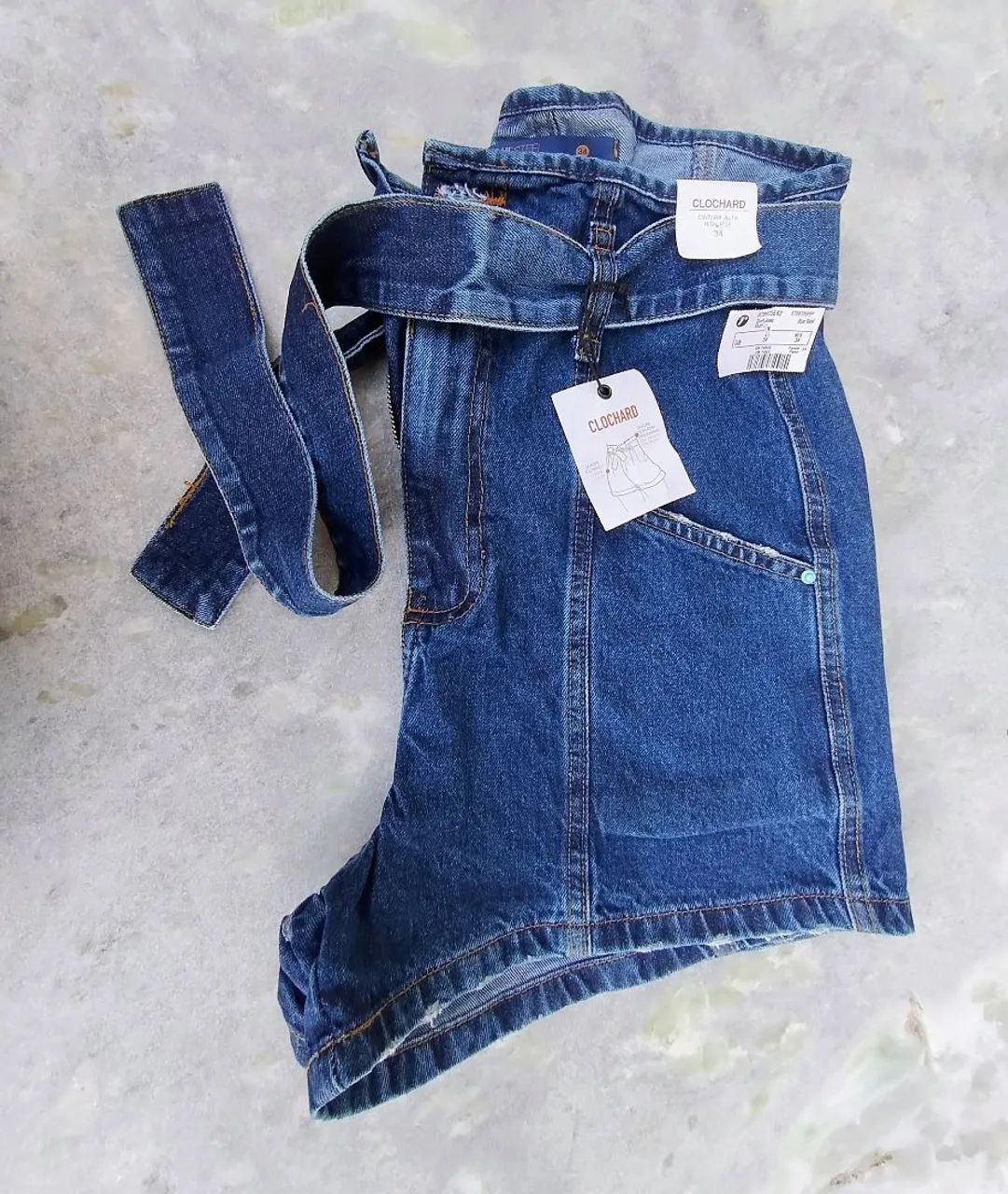 Short Jeans 34 Novo Clochard Renner  Cintura Alta - Foto 4