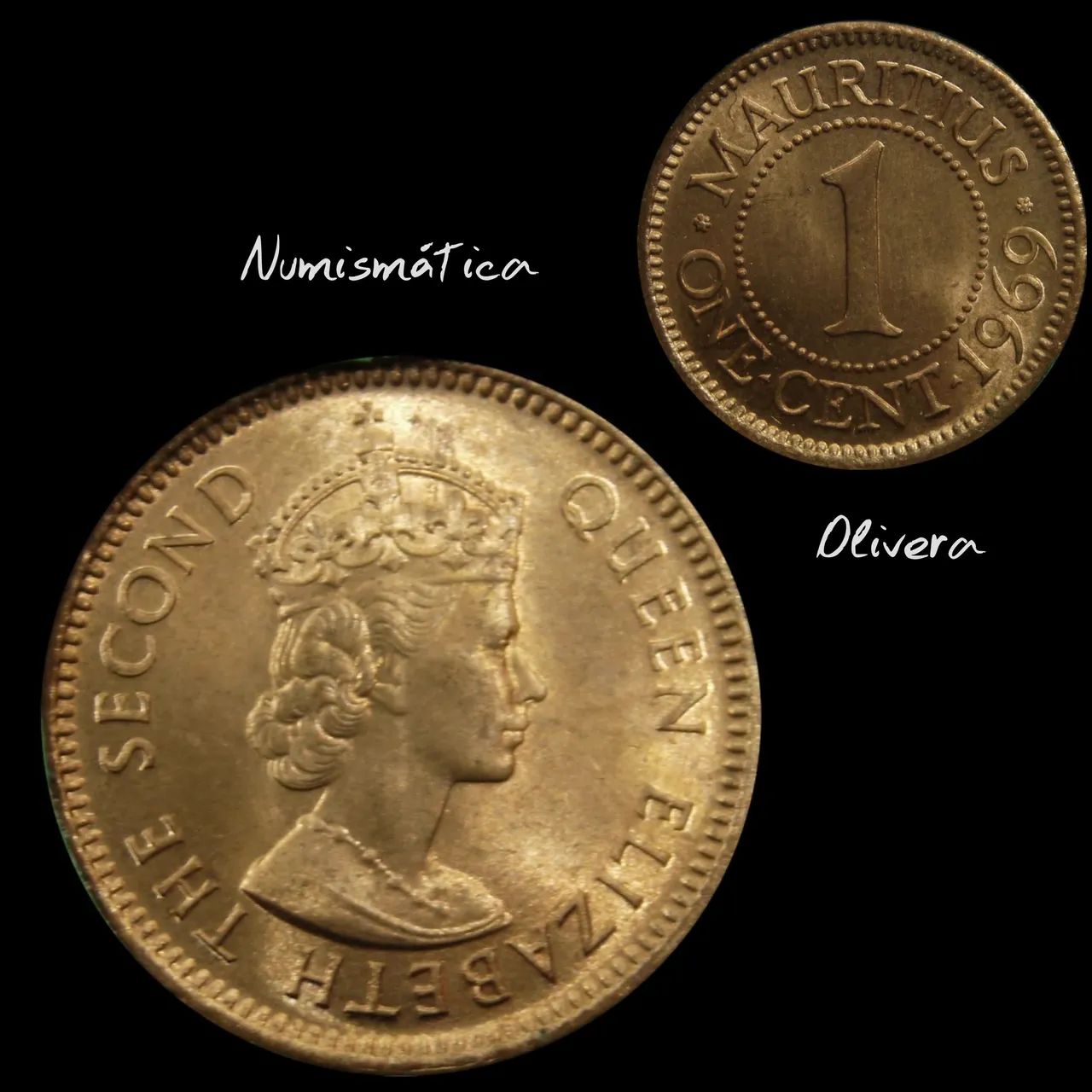 Moeda antiga Ilhas Maurício 1 cent.64840806662659120