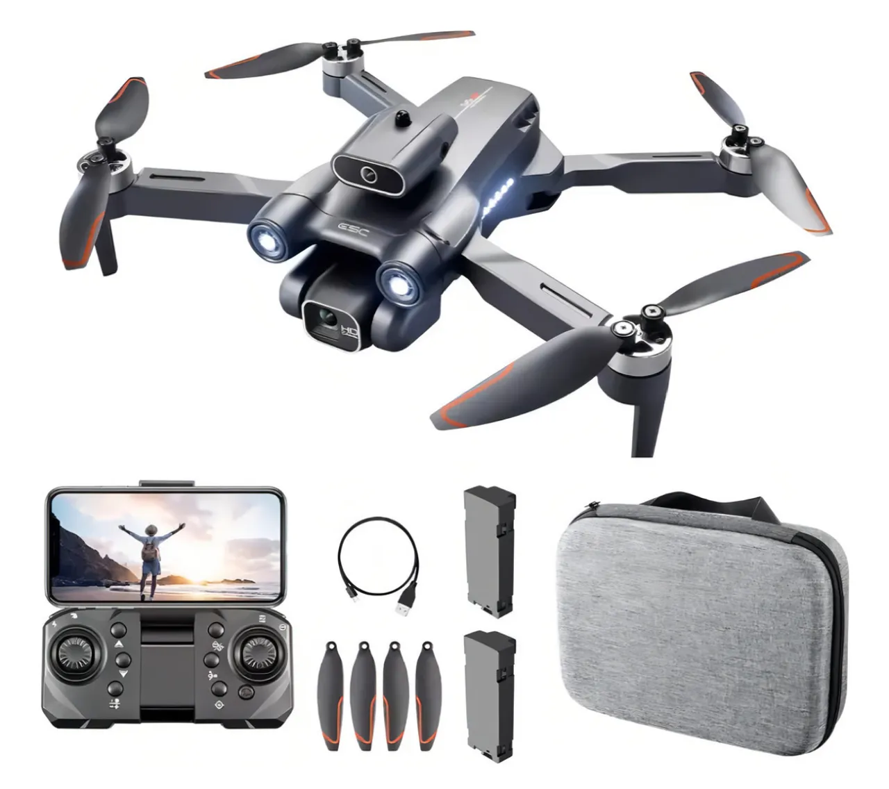 Drone Profissional com Câmera 4K e GPS - Novo!