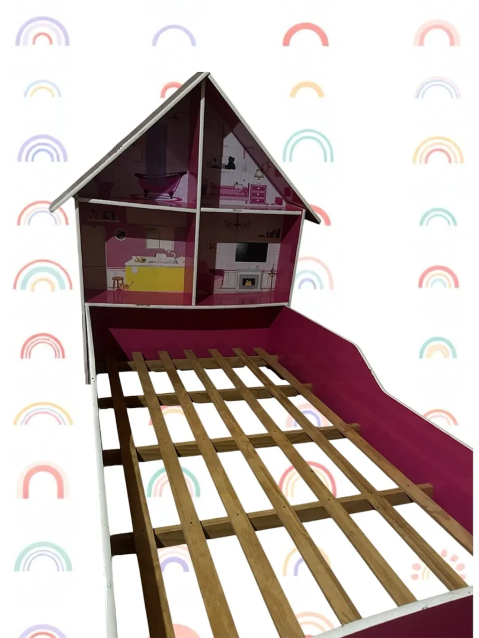 Cama Infantil Casinha com Detalhes Encantadores