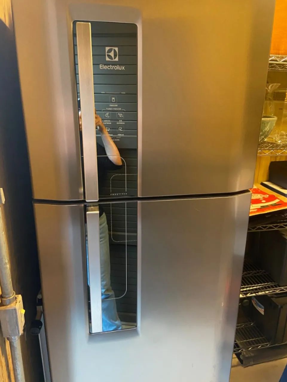 Geladeira Electrolux Frost Free 402L Duplex Cor Inox (DF44S) 127V